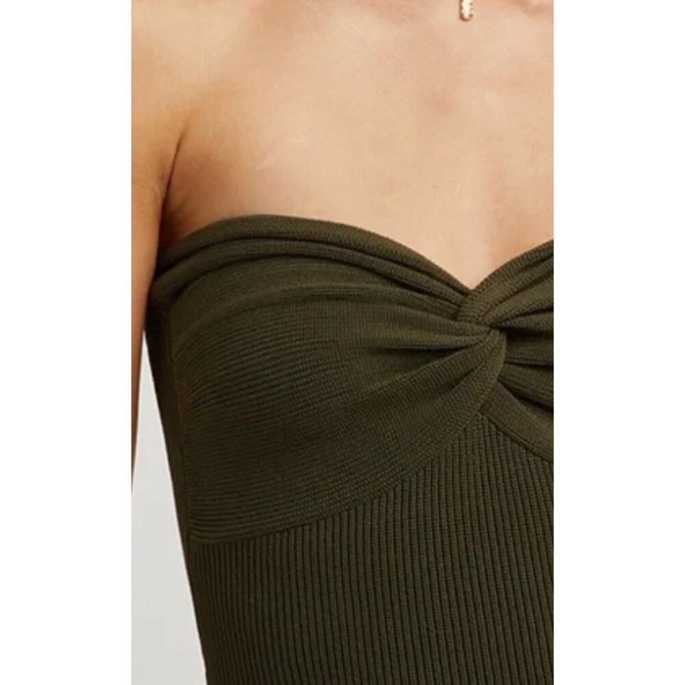 DISSH Anika Olive Knit Midi Dress Medium - Picture 3 of 4